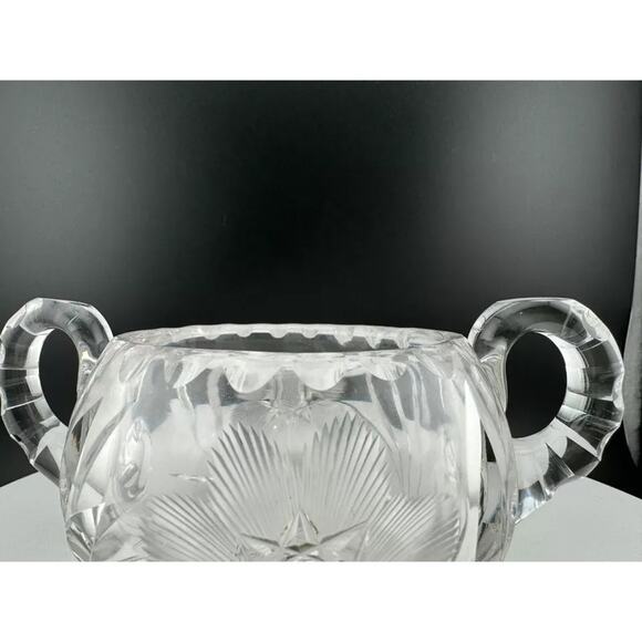 Crystal Star of David Pattern Creamer and Sugar Bowl Set - Picture 5 of 10